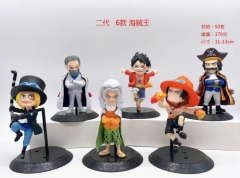 6PCS/SET 11-13CM One Piece 2 Generation Anime Action PVC Figure Toy