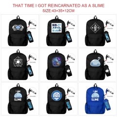 3 Colors 22 Styles That Time I Got Reincarnated as a Slime Canvas Anime Backpack Bag+Pencil Bag Set