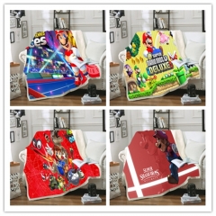 35 Styles 2 Sizes Super Mario Bro Double Layer Anime Blanket