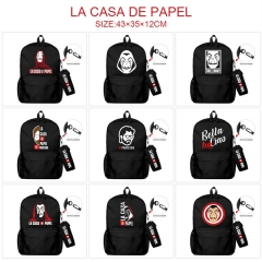 3 Colors 23 Styles La Casa de Papel/Money Heist Canvas Anime Backpack Bag+Pencil Bag Set