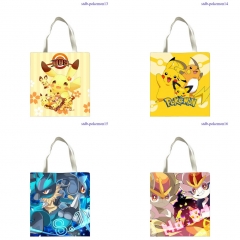 33*38cm白手提袋 帆布包 宠物小精灵pokemon