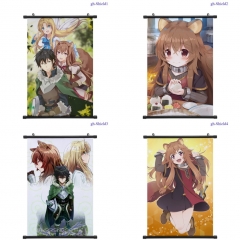 60*90cm 7 Styles The Rising of The Shield Hero/Tate no Yuusha no Nariagari Cartoon Pattern Decoration Anime Wallscroll