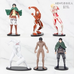 6PCS/SET 10CM Attack on Titan/Shingeki No Kyojin Anime Figure Toy