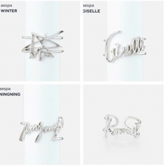 SMTOWN aespa SIGNATURE RING韩国女团金玟庭艺术签名戒指宁艺卓