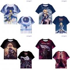 5 Styles Fate Stay Night Cartoon Pattern Anime T shirts