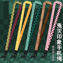 5 Styles Demon Slayer: Kimetsu no Yaiba Anime Phone Strap Lanyard