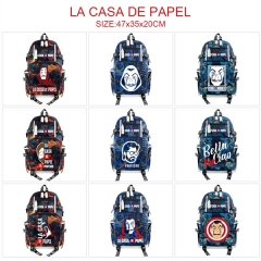 9 Styles La Casa de Papel Cartoon Cosplay Anime Backpack Bags