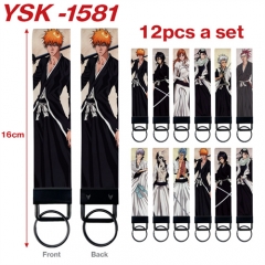 12PCS/SET 7 Styles Bleach Cartoon Cosplay Anime Phone Strap Lanyard