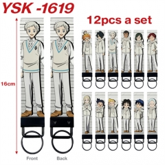 12PCS/SET 3 StylesThe Promised Neverland Cartoon Cosplay Anime Phone Strap Lanyard