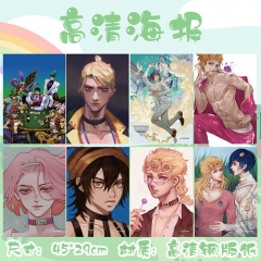 JoJo's Bizarre Adventure Printing Anime Paper Posters (8pcs/set)