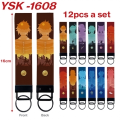 12PCS/SET 10 Styles Genshin Impact Cartoon Cosplay Anime Phone Strap Lanyard