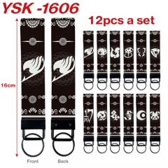 12PCS/SET 3 Styles Fairy Tail Cartoon Cosplay Anime Phone Strap Lanyard