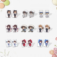 12 Styles Detective Conan Shrinky Dinks Earrings Anime Plastic Earrings