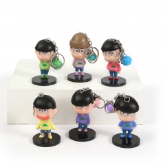 6PCS/SET 8.5CM Matsuno Ichimatsu Anime Action PVC Figure Keychain