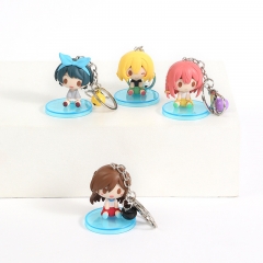 4PCS/SET 5.5CM Rented Girlfriend Anime Action PVC Figure Keychain