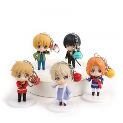 5PCS/SET 10CM Axis Powers Hetalia Anime Action PVC Figure Keychain