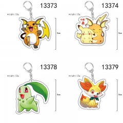 36 Styles Pokemon Cartoon Acrylic Anime Keychain