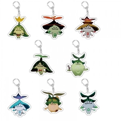 8 Styles Genshin Impact Cartoon Acrylic Anime Keychain