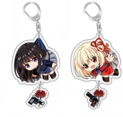 2 Styles Lycoris Recoil Cartoon Acrylic Anime Keychain