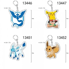 59 Styles Pokemon Cartoon Acrylic Anime Keychain