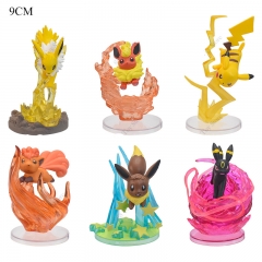 6PCS/SET 10CM Pokemon Collects Anime PVC Figure Doll