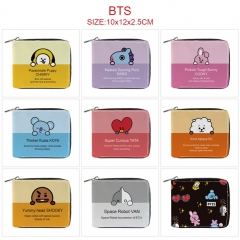BTS   彩色拉链短款钱包