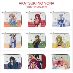 10 Styles Akatsuki No Yona Cartoon Pattern PU Coin Purse Anime Short Zipper Wallet