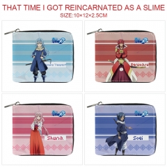 6 Styles That Time I Got Reincarnated as a Slime Cartoon Pattern PU Coin Purse Anime Short Zipper Wallet