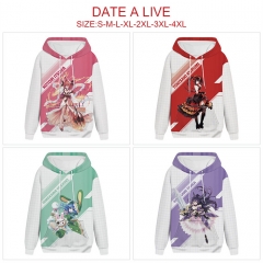 6 Styles Date A Live Cartoon Anime Hooded Hoodie