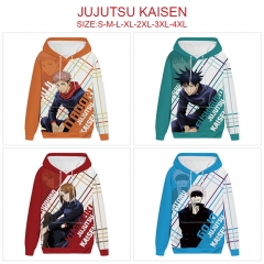 4 Styles Jujutsu Kaisen Cartoon Anime Hooded Hoodie