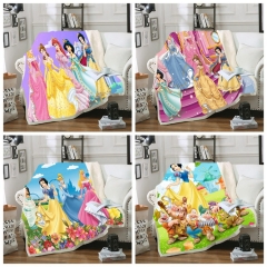 10 Styles 2 Sizes Disney Snow White Frozen Double Layer Anime Blanket