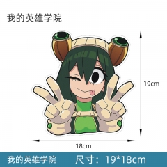 我的英雄学院【19cm】 二次元美女卡通动漫犬夜叉车贴汽车后窗油箱盖电动车摩托车贴纸