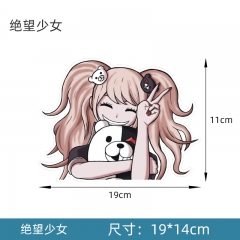 绝望少女【19x14cm】 二次元美女卡通动漫犬夜叉车贴汽车后窗油箱盖电动车摩托车贴纸