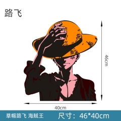 海贼王草帽路飞汽车个性车贴划痕遮挡创意车身贴动卡通漫改装贴纸
