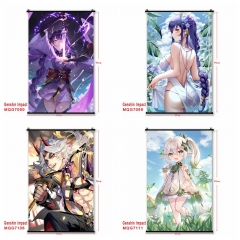 (60*90cm) 36 Styles Genshin Impact Cosplay Cartoon Wall Scrolls Anime Wallscrolls