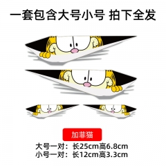 加菲猫汽车贴纸划痕遮挡车身贴车头前保险杠遮盖拉花改装饰搞笑创意个性