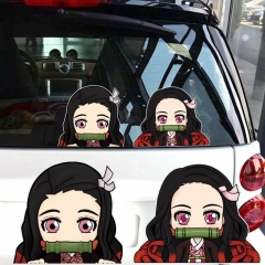 车门贴纸侧门车贴 祢豆子鬼灭之刃日系个性涂装油箱盖创意车贴纸