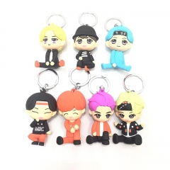 7 Styles K-POP BTS Bulletproof Boy Scouts Anime Keychain