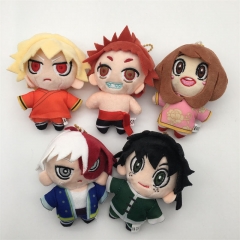 11CM 5PCS/SET My Hero Academia/Boku no Hero Academia Cosplay Cartoon Character Anime Plush Toy Pendant