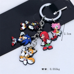 4 Styles Sonic the Hedgehog Anime Alloy Keychain/Necklace
