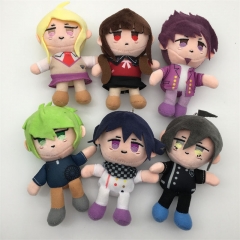 14CM 6PCS/SET Danganronpa: Trigger Happy Havoc Cosplay Cartoon Character Anime Plush Toy Pendant