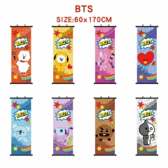 60*170CM 8 Styles BT21 K-POP BTS Bulletproof Boy Scouts  Wallscrolls Anime Wall Scroll