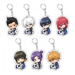 7 Styles BLUE LOCK Cartoon Acrylic Anime Keychain