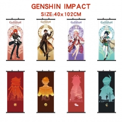 40*102CM 19 Styles Genshin Impact Anime Wall Scroll