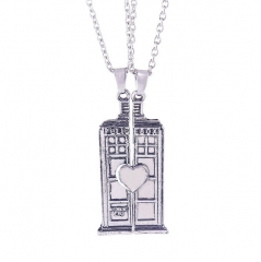 Antique Silver Doctor Who Choker Wholesale Fashion Necklace Set