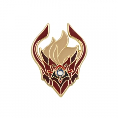 原神周边 公子达达利亚魔王武装面具钥匙扣 金属卡通动漫挂件