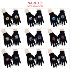 动漫全指触屏针织手套 火影忍者