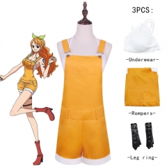 海贼王新剧场版cos服娜美背带裤 万圣节cosplay服装