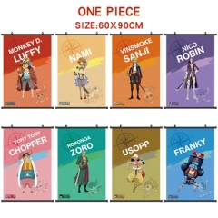 60*90CM 10 Styles One Piece Anime Wall Scroll