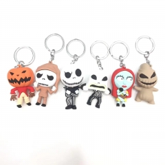 6 Styles The Nightmare Before Christmas Anime Figure Keychain